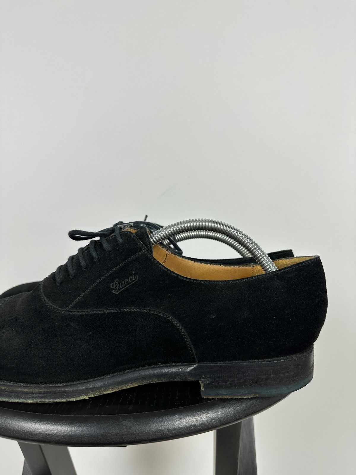 Gucci Gucci Black Suede Leather Oxford Dress Shoes Size US 9 / EU 42 - 14 Thumbnail