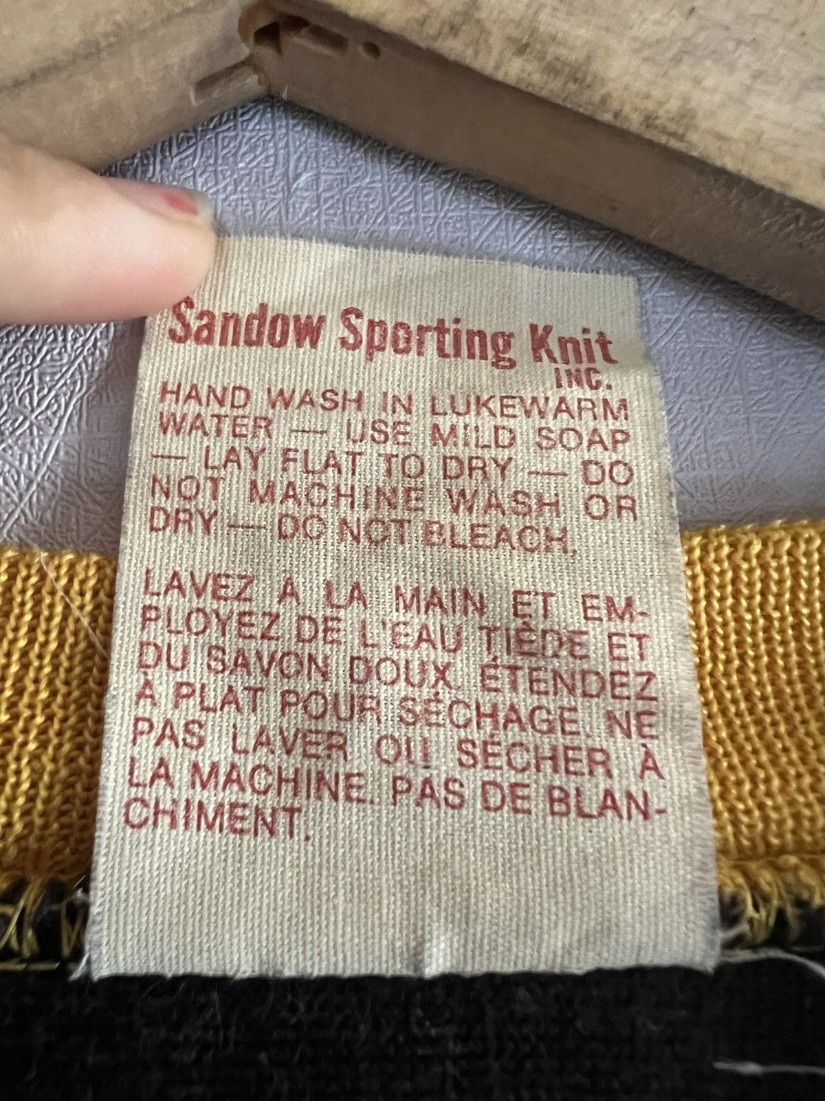 Japanese Brand Vintage Sandow Sporting Knit Shirt – Retro Sportswear (US L) Size M / US 6-8 / IT 42-44 - 9 Thumbnail