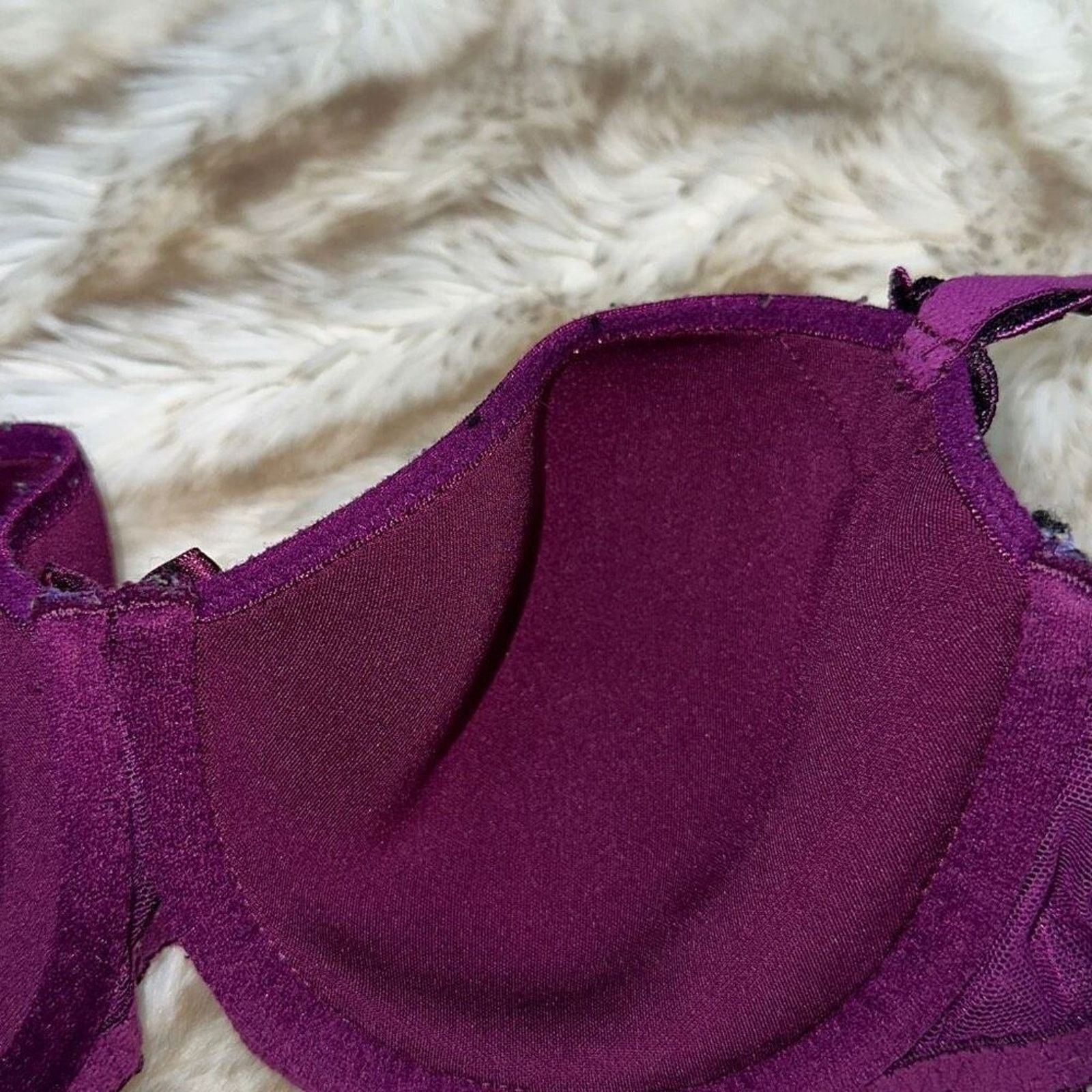 Other Simone Perele Purple Underwire Soft Cup Bra | Sz 30D Size ONE SIZE - 6 Thumbnail