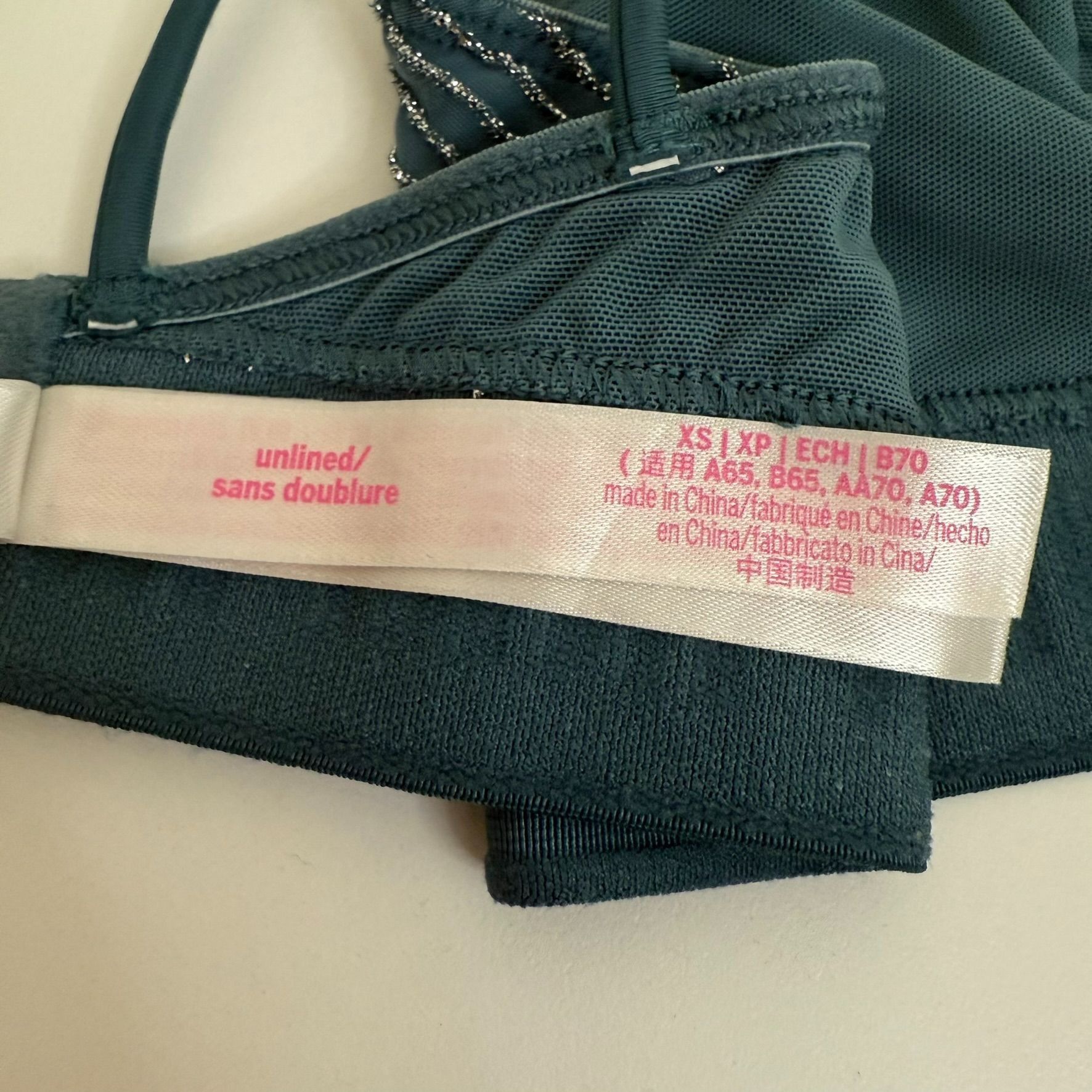 Pink Pink Victorias Secret Unlined Strappy Triangle Bralette XS B Size ONE SIZE - 5 Thumbnail