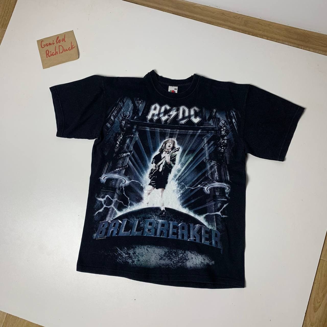 image of Acdc x Band Tees Ac Dc Ballbreaker 1995 Vintage T-Shirt Size:m in Black, Men's (Size Medium)