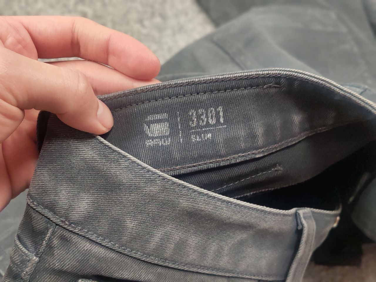 G-Star G Star Raw Vintage 3301 Gray Waxed Jeans if six was nine Size US 33 - 16 Thumbnail