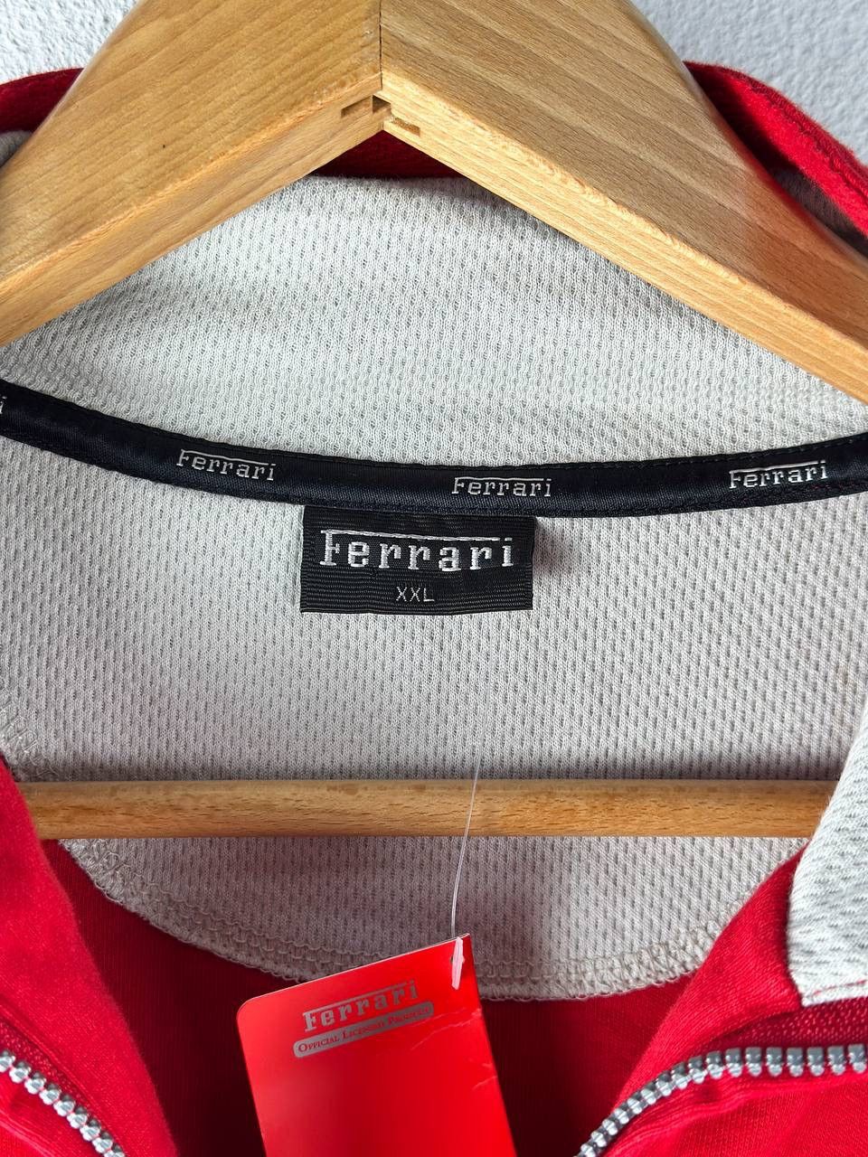 Ferrari × Vintage Ferrari Men Red Polo Sleeve Regular Cotton Collared 1/4 Zip Size US XXL / EU 58 / 5 - 6 Thumbnail