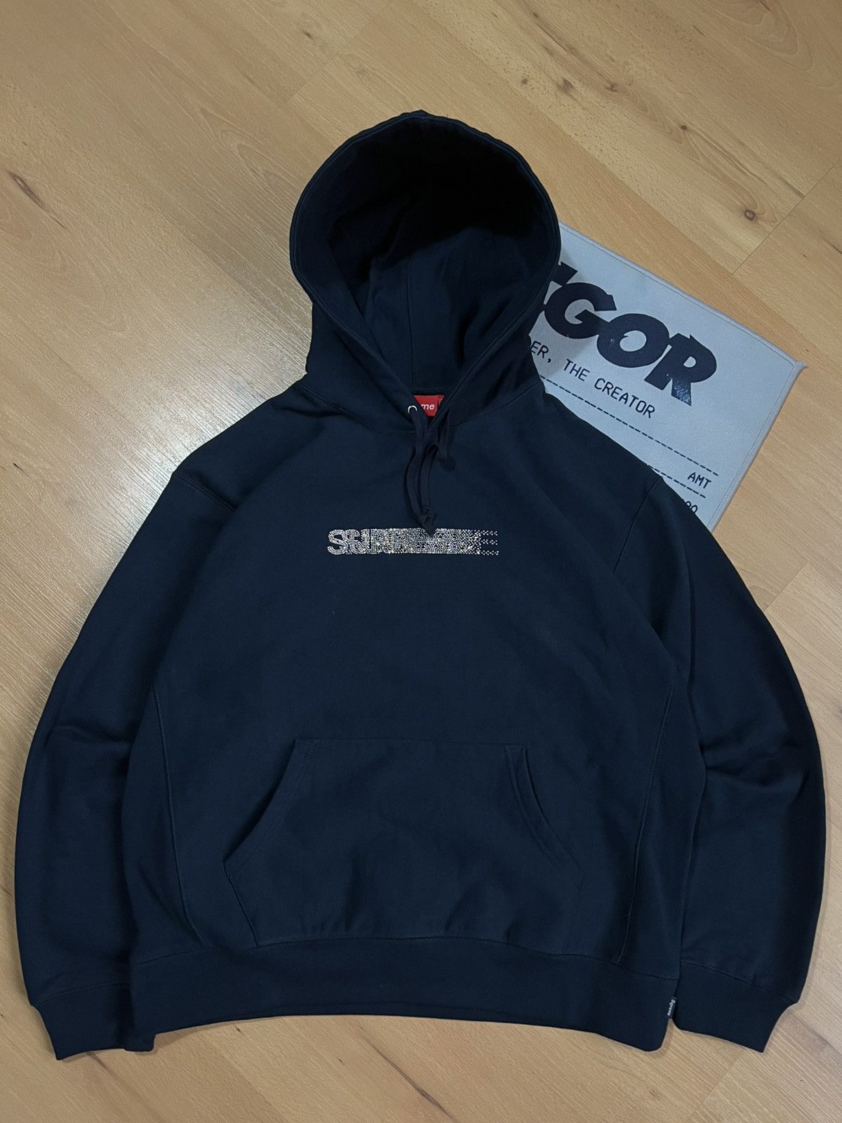 Supreme Swarovski Box Logo Hoodie | Grailed