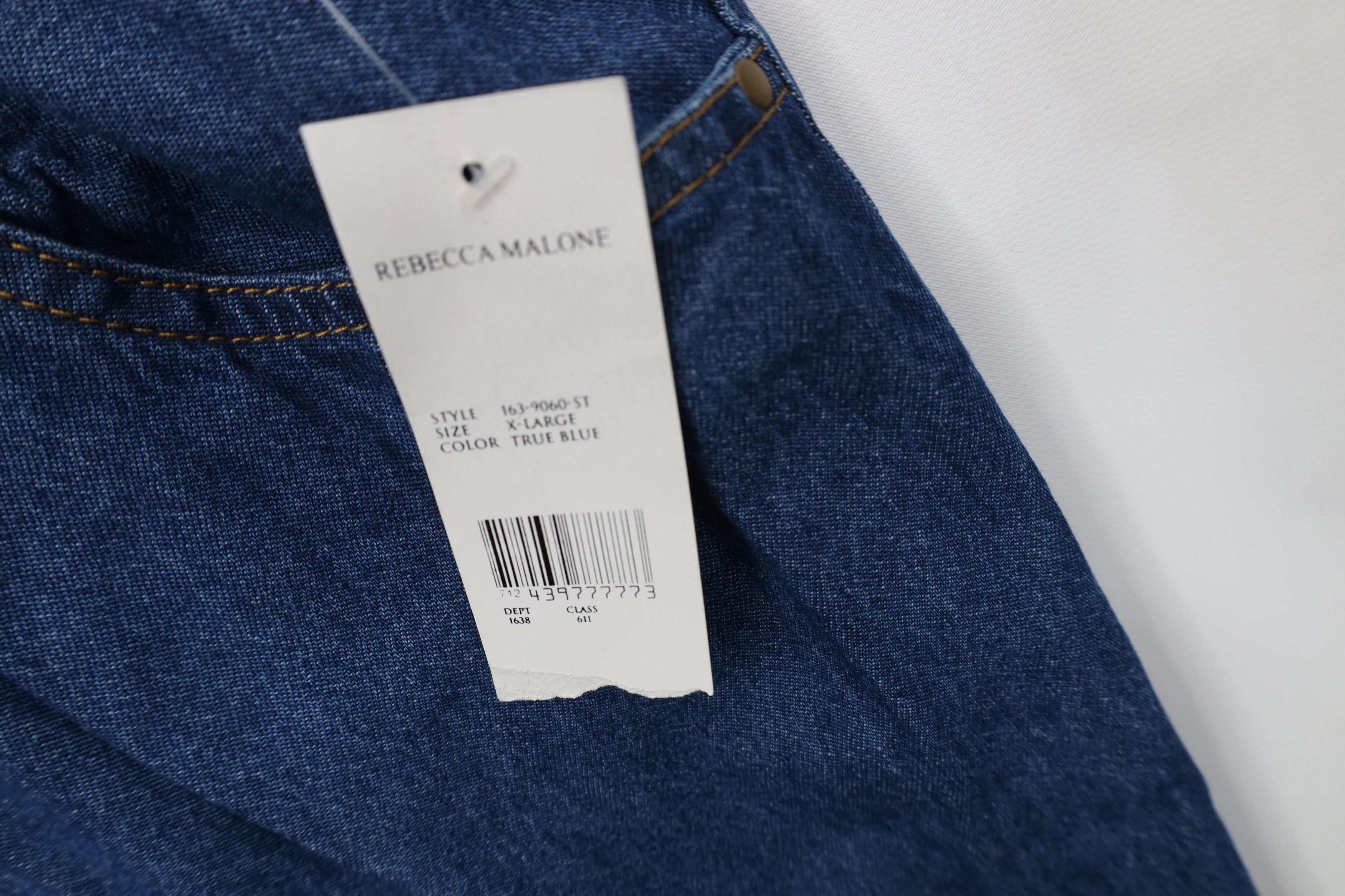 Vintage Deadstock Vintage 90s Y2K Babydoll Denim Jeans Blue Cotton Size 32" / US 10 / IT 46 - 6 Thumbnail