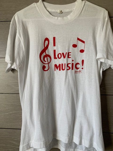 Vintage Vintage 1982 'I Love Music!' Tee Size US M / EU 48-50 / 2 - 1 Thumbnail