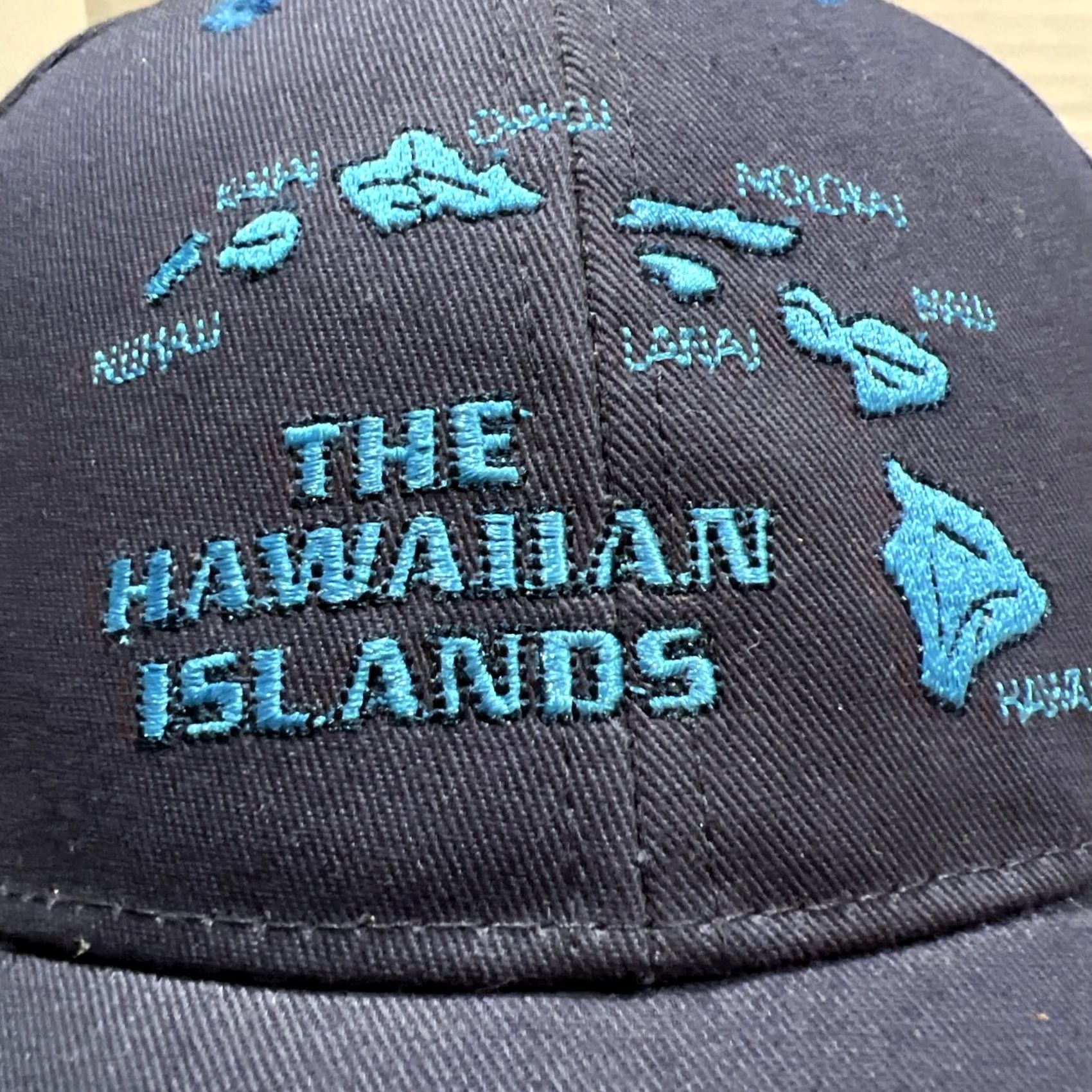Vintage VINTAGE Headwear Hawaiian Baseball Cap Adjustable One Size Men Blue Hawaiian Islands Surfware Hat Size ONE SIZE - 3 Thumbnail