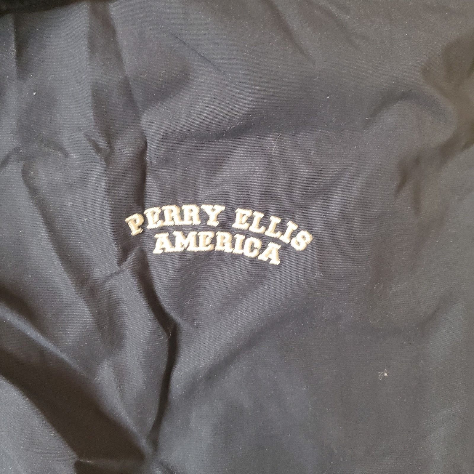 Perry Ellis Perry Ellis Vintage 90s Mens Track Suit Jacket Warm-ups Navy Size US 36 / EU 52 - 2 Thumbnail