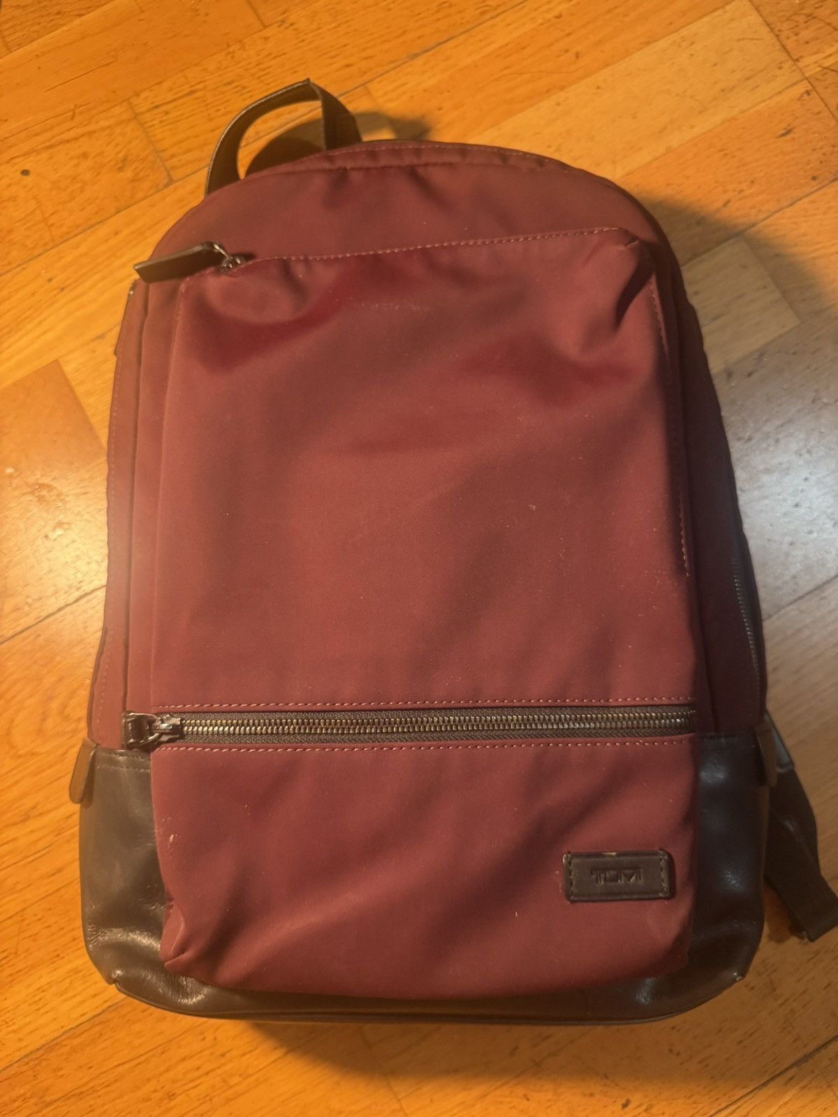 Tumi TUMI Voyageur Burgundy Nylon Leather Trim Backpack Size ONE SIZE - 1 Thumbnail
