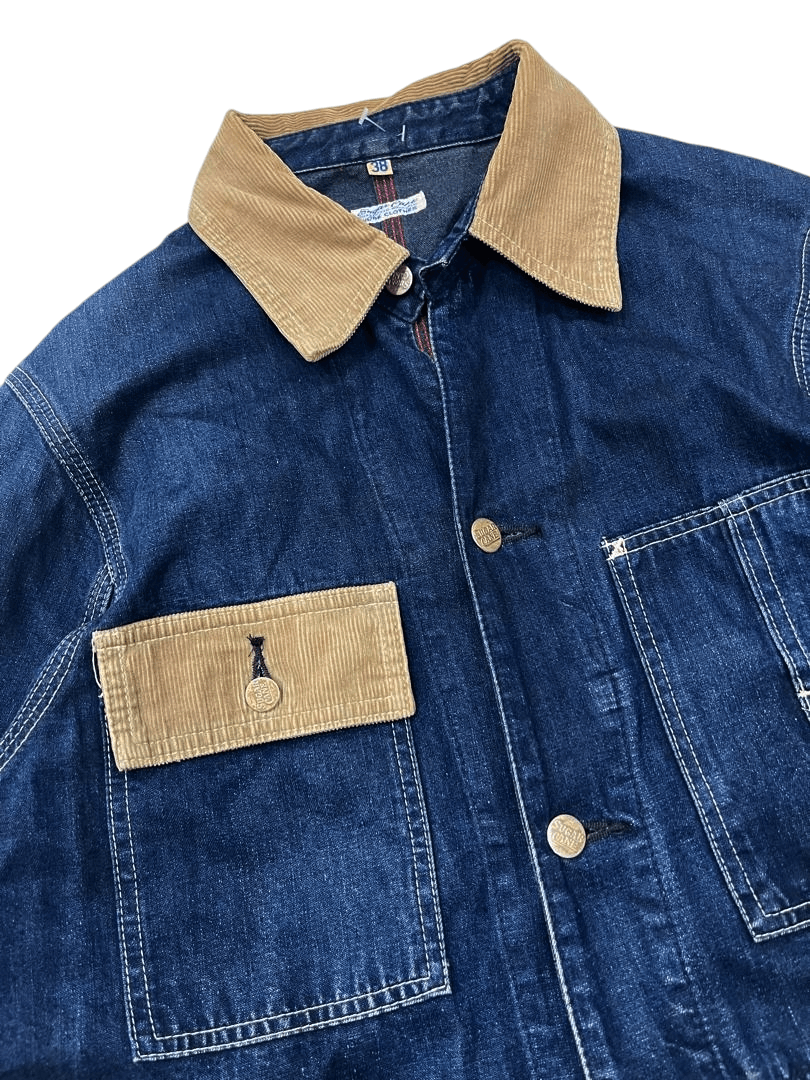 Sugar Cane 🔥 SUPER RARE !! VINTAGE SUGER CANE DENIM WORKER JACKET it Size US M / EU 48-50 / 2 - 3 Thumbnail