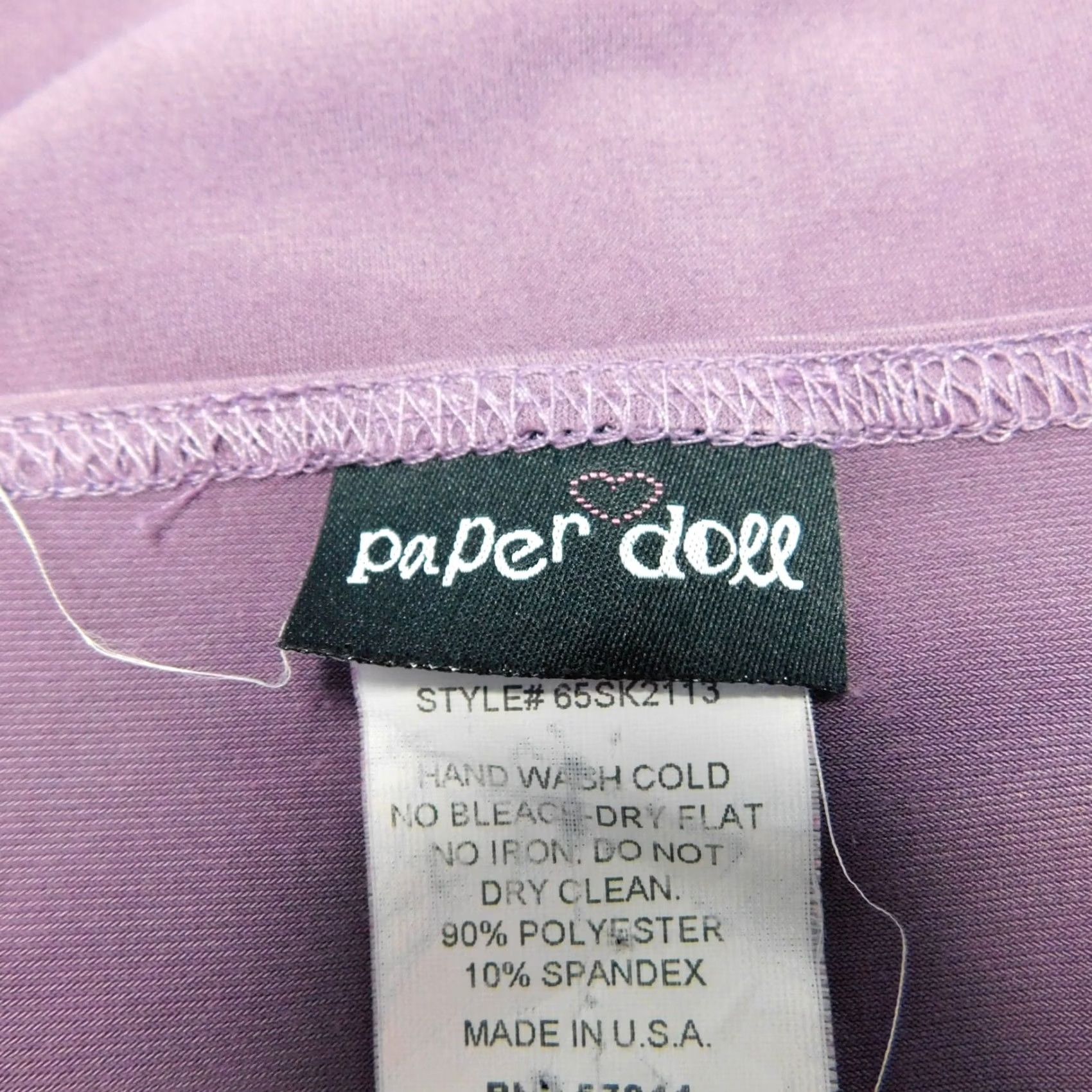 Vintage Paper Doll Purple 3/4 Sleeve V-Neck Knot-Front Top Blouse Shirt M Women Size M / US 6-8 / IT 42-44 - 5 Thumbnail