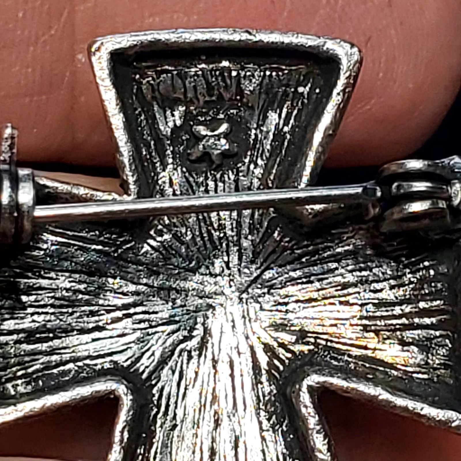 Other Clear Rhinestone Cross Silver Tone Vtg Unsigned 1" Size ONE SIZE - 2 Thumbnail