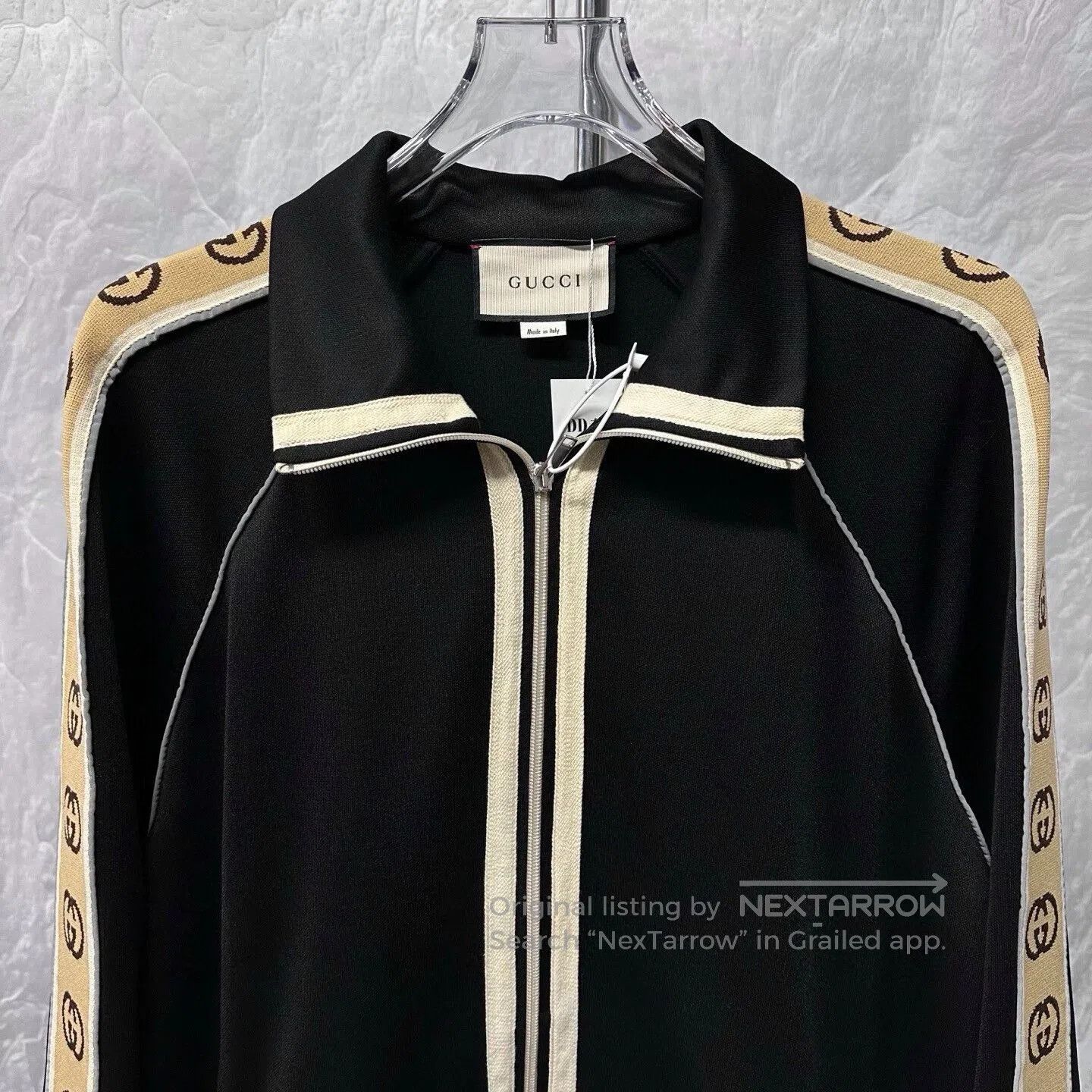 Gucci gucci black zip-up jacket with logo band. Size US L / EU 52-54 / 3 - 2 Thumbnail