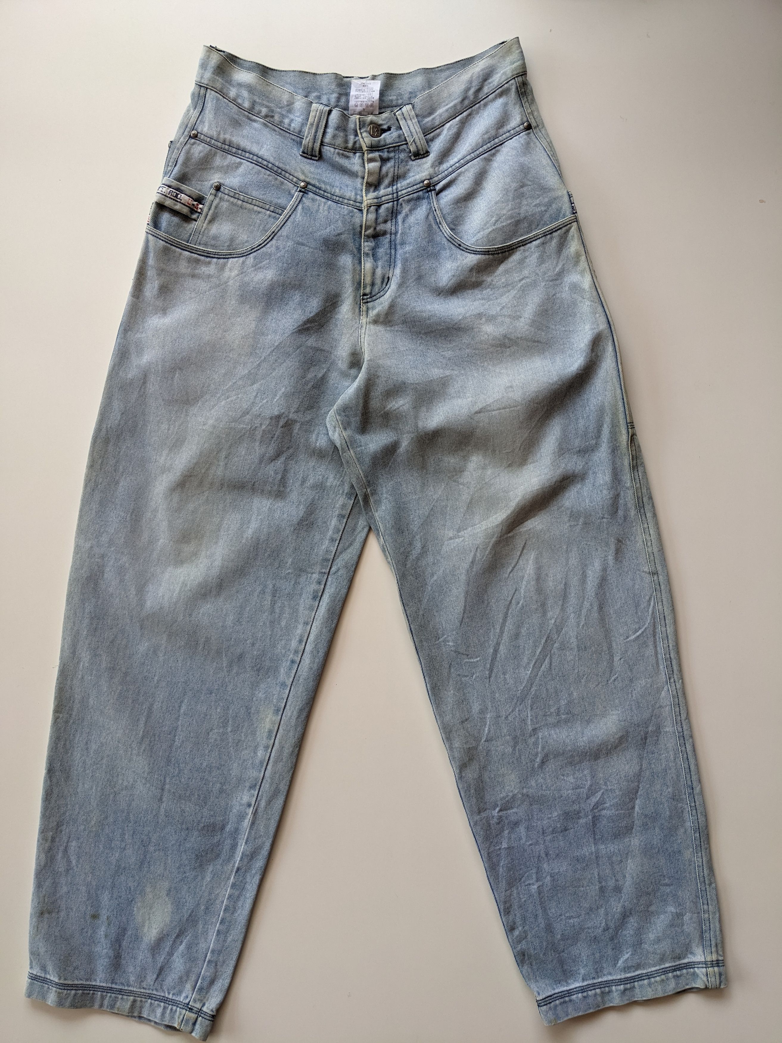 Fubu × JNCO × Vintage Vintage Barrel Roll baggy like jnco flamehead Size US 30 / EU 46 - 3 Thumbnail