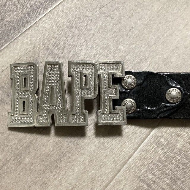 Bape Swarovski × BAPE CAMO Embossed Leather Belt a bathing ape Size ONE SIZE - 3 Thumbnail