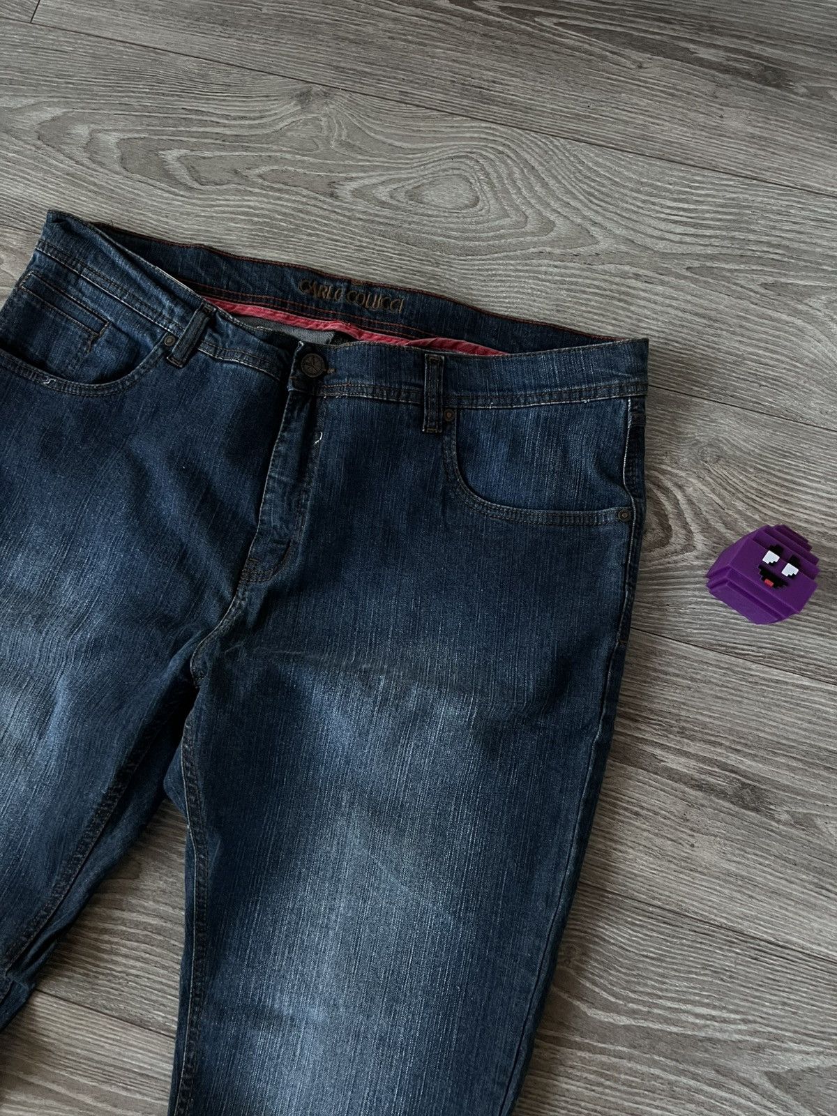 Vintage ‼️Vintage Carlo Colucci Enrico Tapered Dark Blue Denim Jeans‼️ Size US 40 / EU 56 - 2 Thumbnail