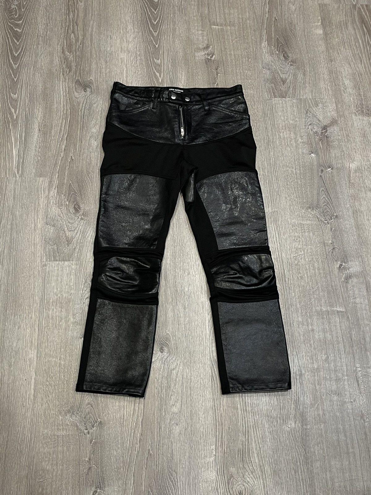 Junya Watanabe Junya Watanabe CDG AW2011 Leather Moto Pants L JH-P003 AS-IS Size 32" / US 10 / IT 46 - 1 Thumbnail