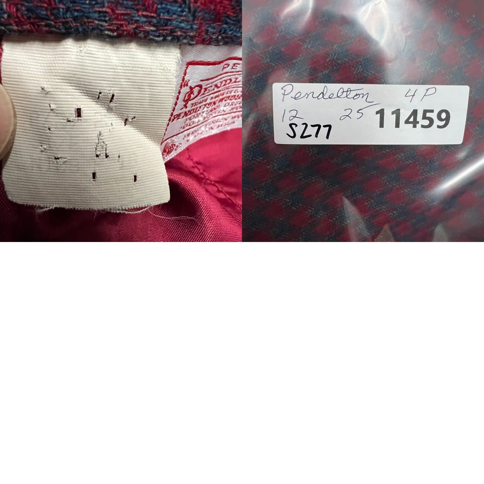 Pendleton VINTAGE Pendleton Wool Plaid A-Line Skirt Womens 4P Knee Length Red Blue 80s 90s Preppy Dry Clean Only Size 27" / US 4 / IT 40 - 8 Thumbnail