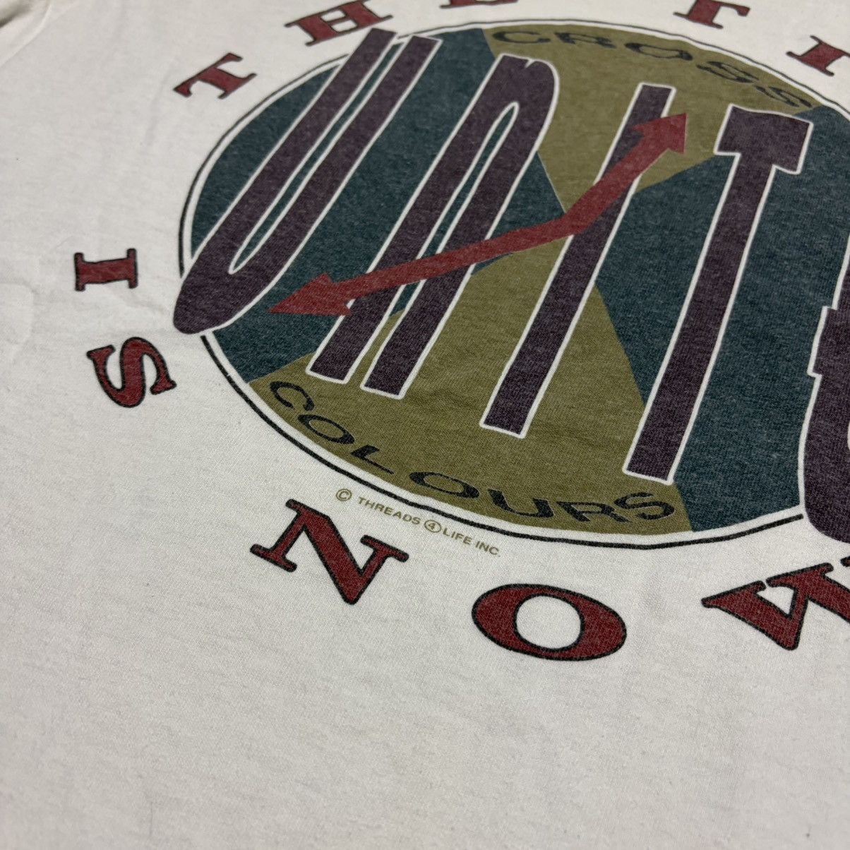 Cross Colours Vintage Cross Colours T shirt Unity Hip Hop Rap 90s USA Size US XL / EU 56 / 4 - 4 Thumbnail