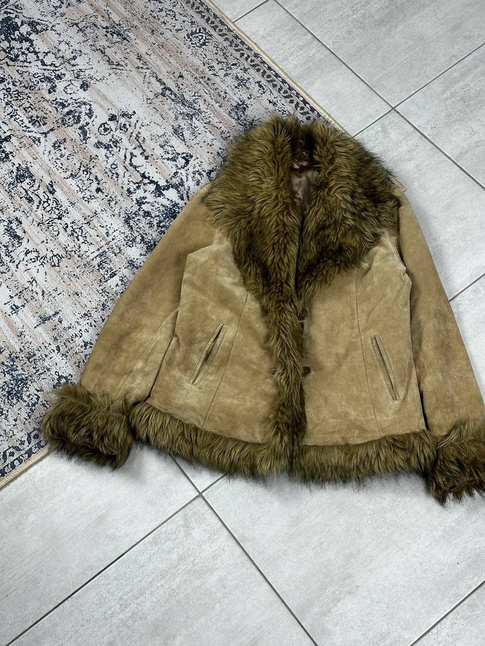 Japanese Brand Vintage Japanese Fur Cropped Suede Style Bomber Y2K Size M / US 6-8 / IT 42-44 - 2 Thumbnail