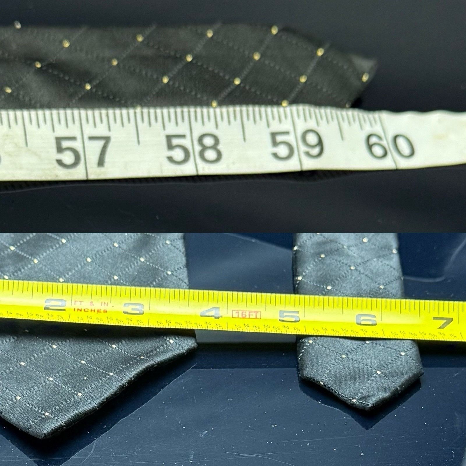 Donald Trump Donald J Trump Signature Collection Black White Dot Tie 60" Size ONE SIZE - 3 Thumbnail