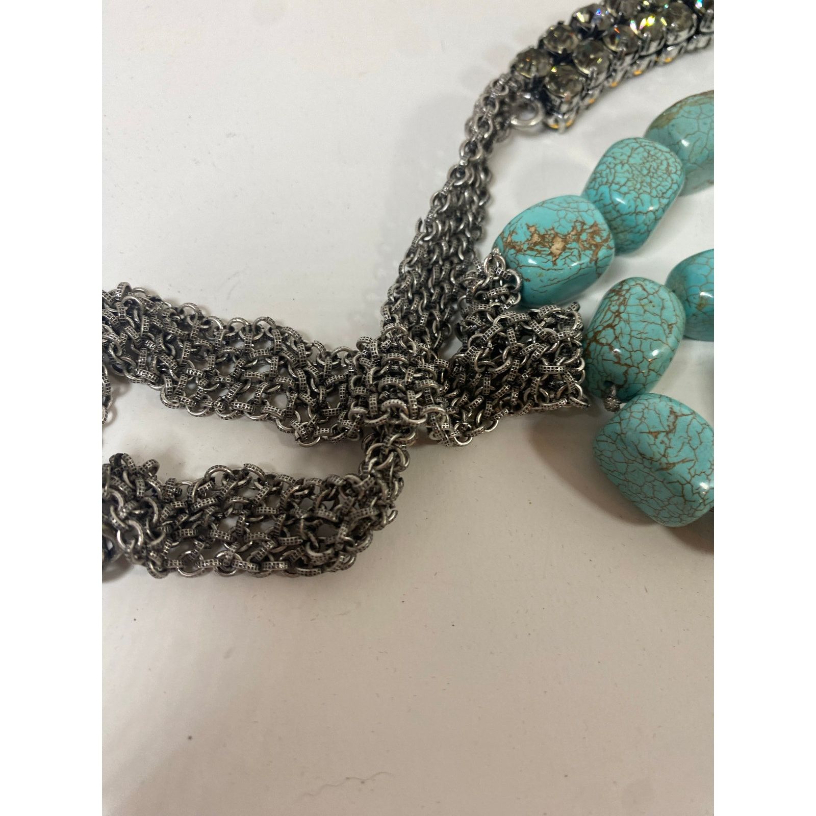 Other Genuine Turquoise 23" Necklace Large Chunky Natural Gemstone Size ONE SIZE - 6 Thumbnail
