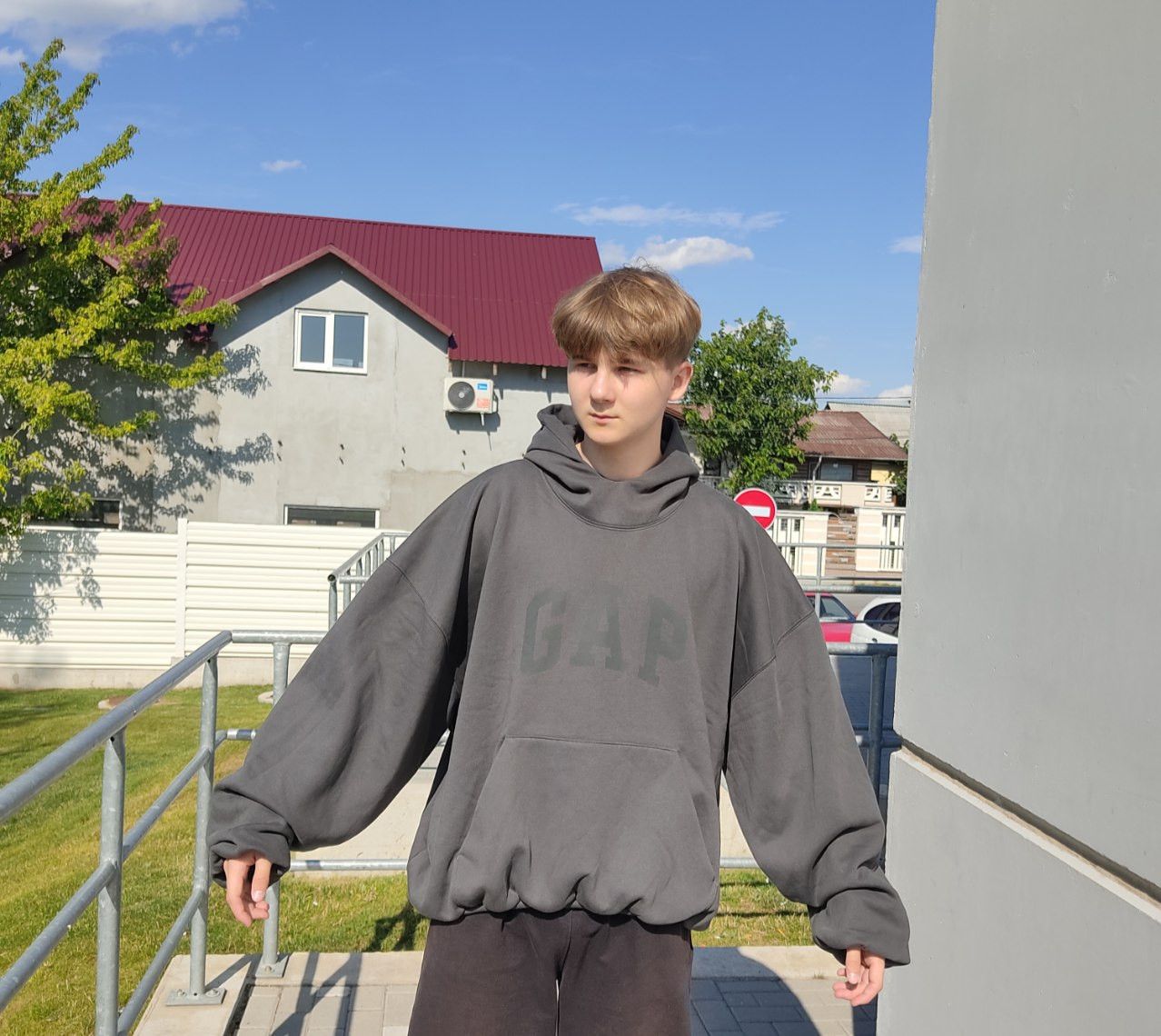 Balenciaga × Gap × Kanye West 🕊️BNWT Yzy Yeezy Gap Balenciaga Dove Gray hoodie Size US L / EU 52-54 / 3 - 4 Thumbnail