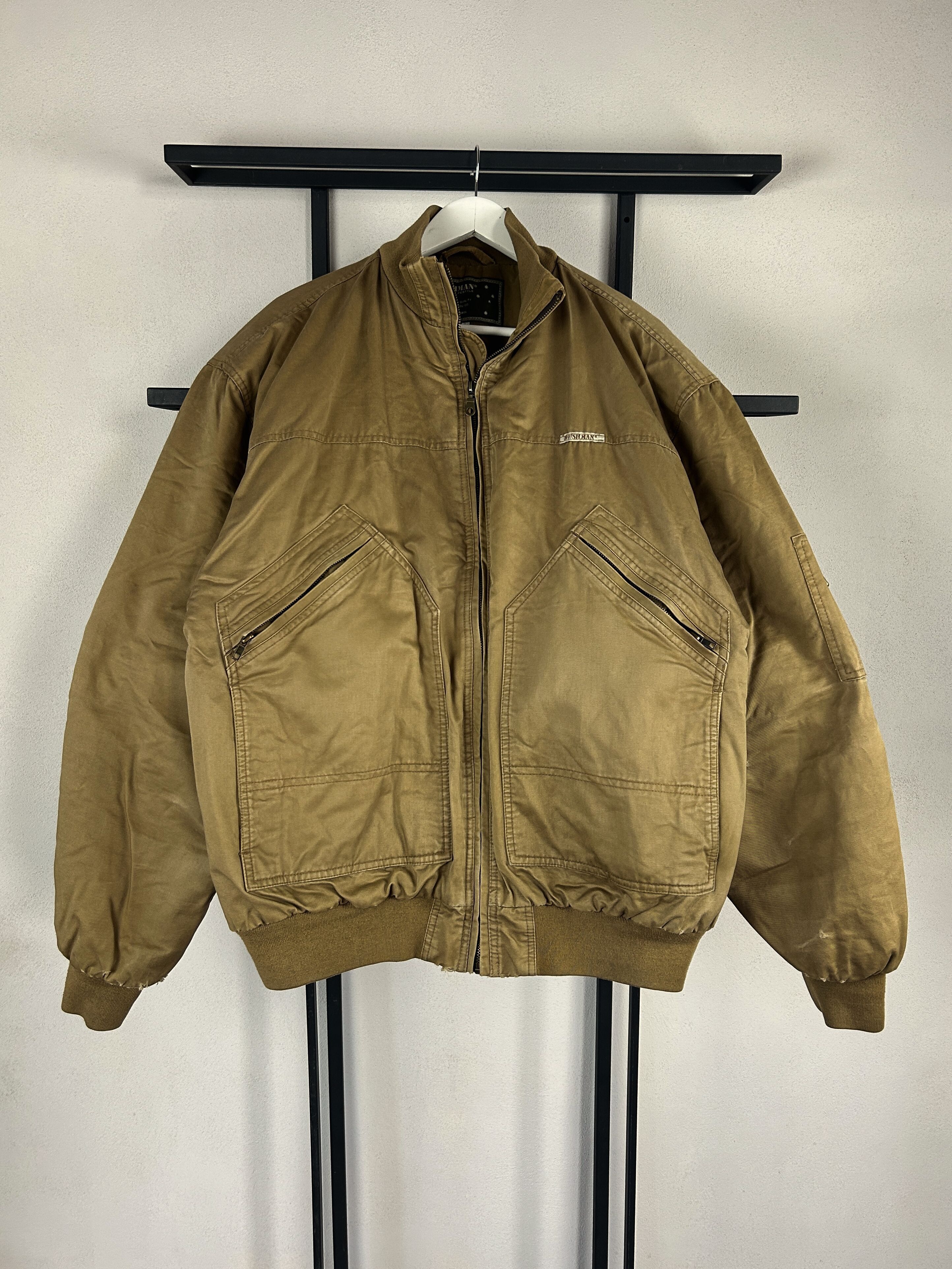 Vintage Vintage Bomber Jacket Brown Minimal Military Biker Y2K Core Size US XL / EU 56 / 4 - 3 Thumbnail
