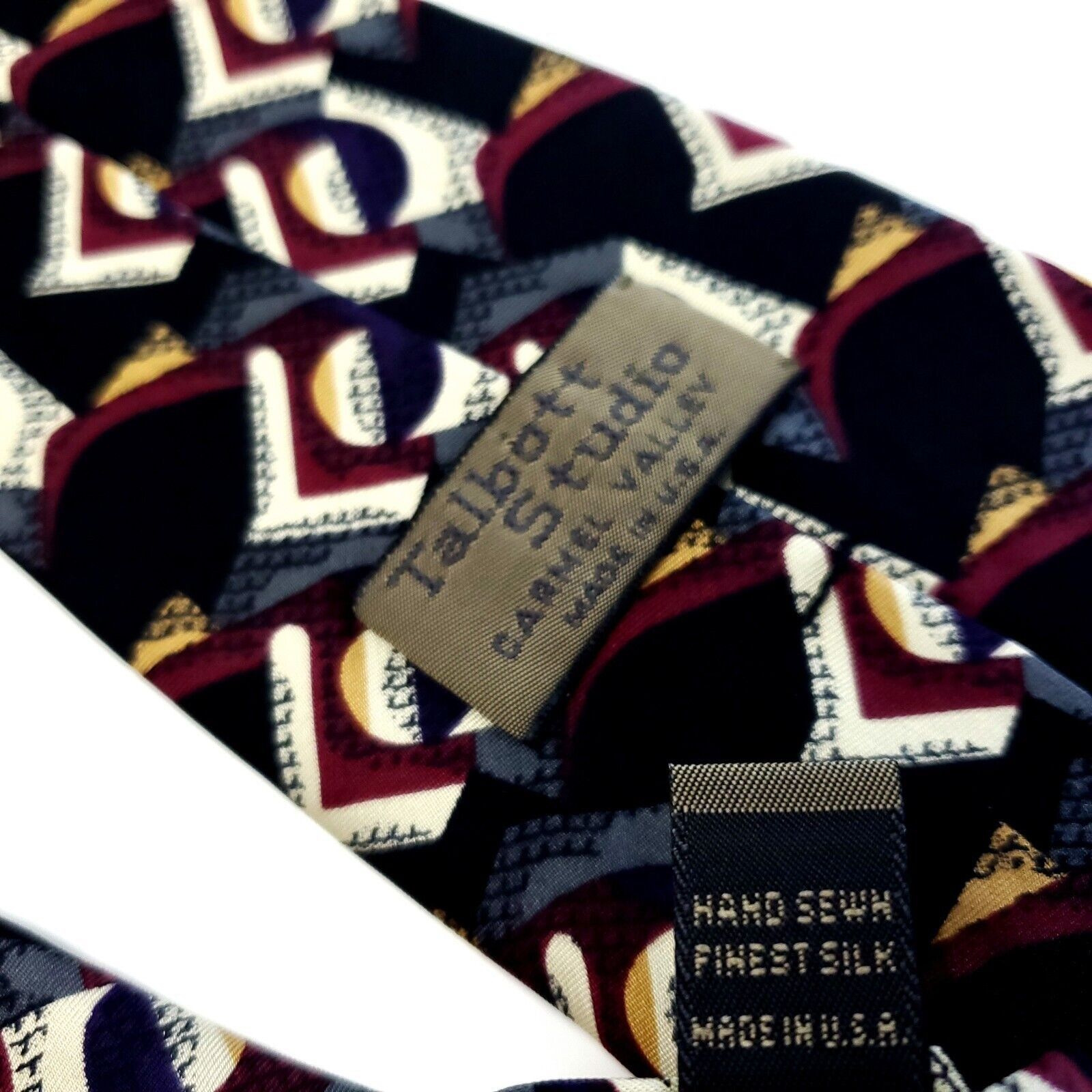 Robert Talbott Talbott Studio Multi Colored Silk Tie Woven Wide Abstract Size ONE SIZE - 5 Thumbnail