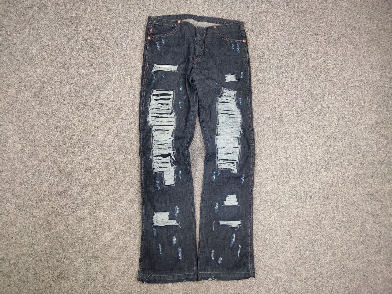 Le Grande Bleu (L.G.B.) Vintage Levis 565 Low Flared Jeans If Six Was Nine Style Size 29" - 7 Thumbnail