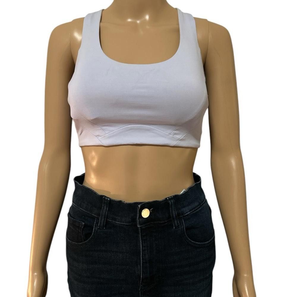 Lululemon Lululemon Bluish White Crop Top Size M / US 6-8 / IT 42-44 - 1 Thumbnail