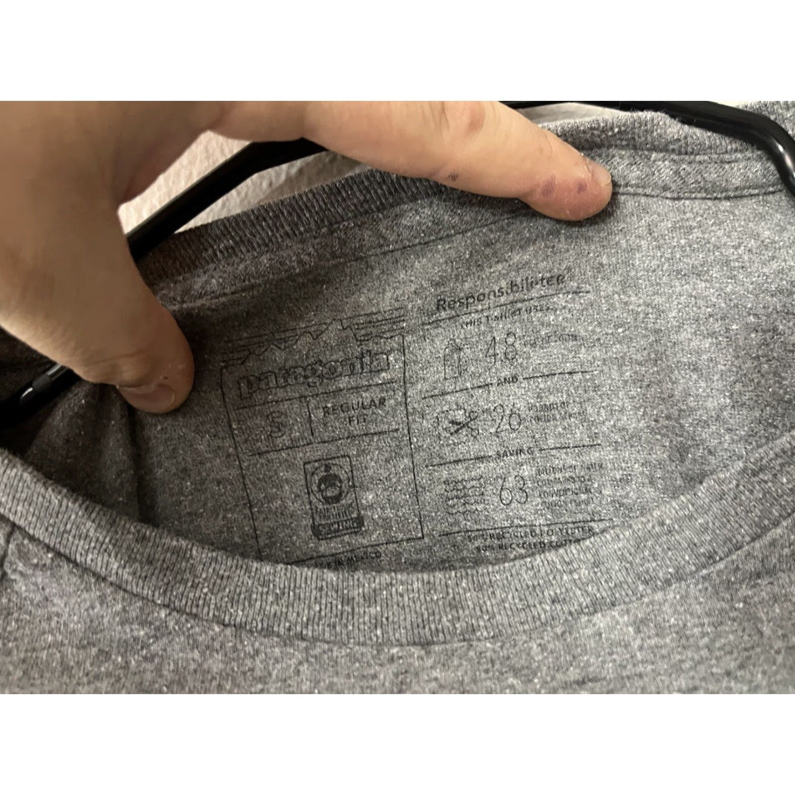 Patagonia Patagonia T-Shirt Long Sleeve Gray Outdoor Casual Wear Small Mens Size US S / EU 44-46 / 1 - 3 Thumbnail