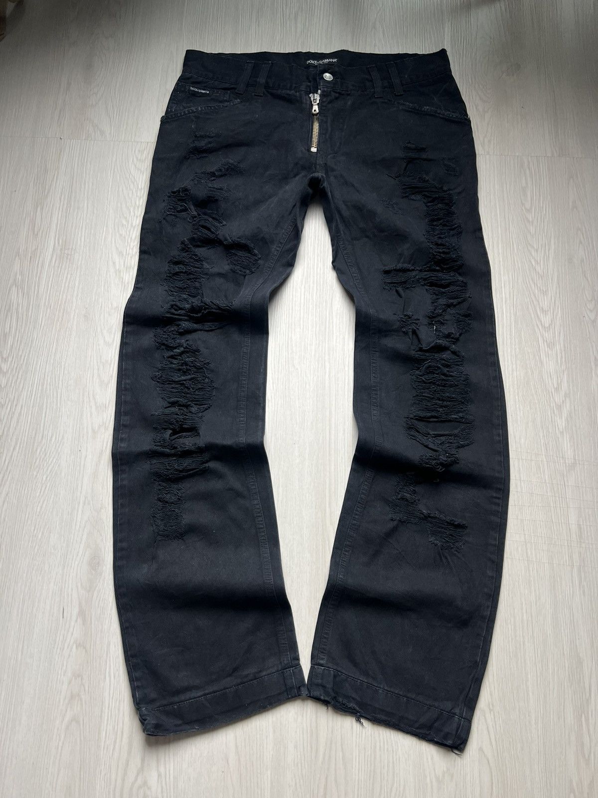 Runway SS06 Dolce Gabbana Destroyed Distressed Jeans