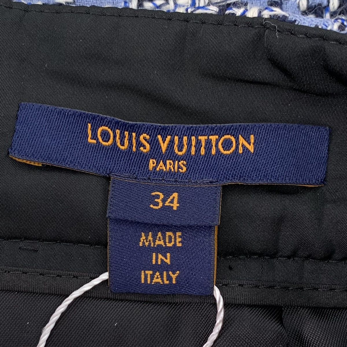 Louis Vuitton Louis Vuitton Blue All-over Logo Jacquard Skirt K26WX Size 24" / US 00 / IT 34 - 5 Thumbnail