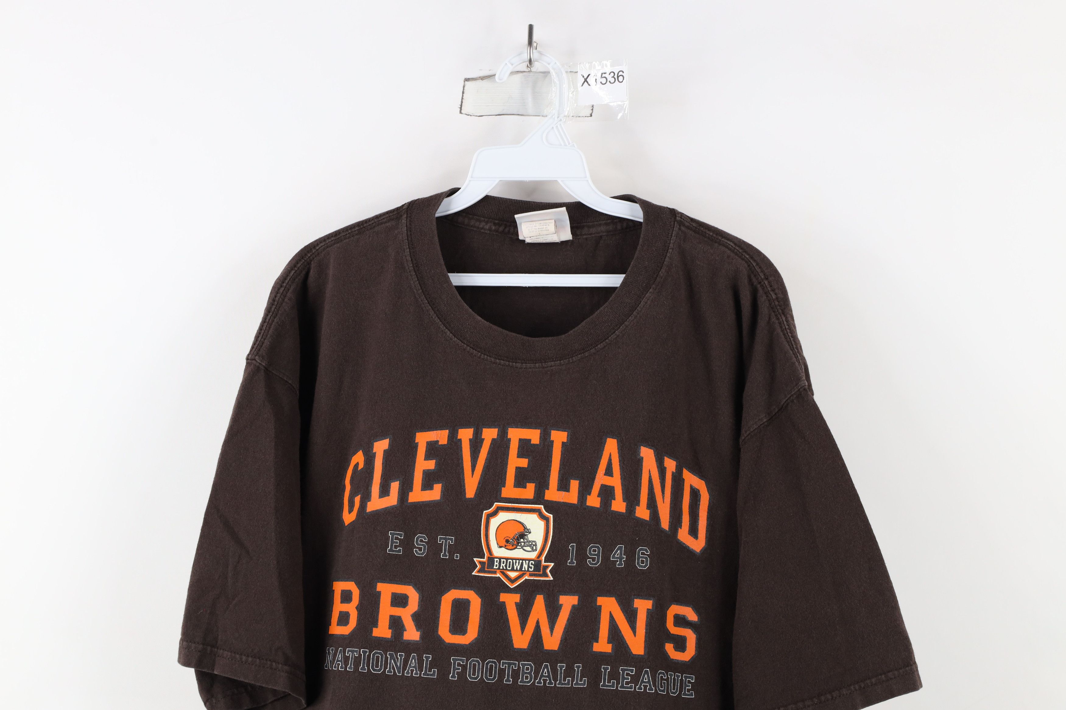 Vintage Vintage Spell Cleveland Browns Football Short Sleeve T-Shirt Size US XL / EU 56 / 4 - 2 Thumbnail