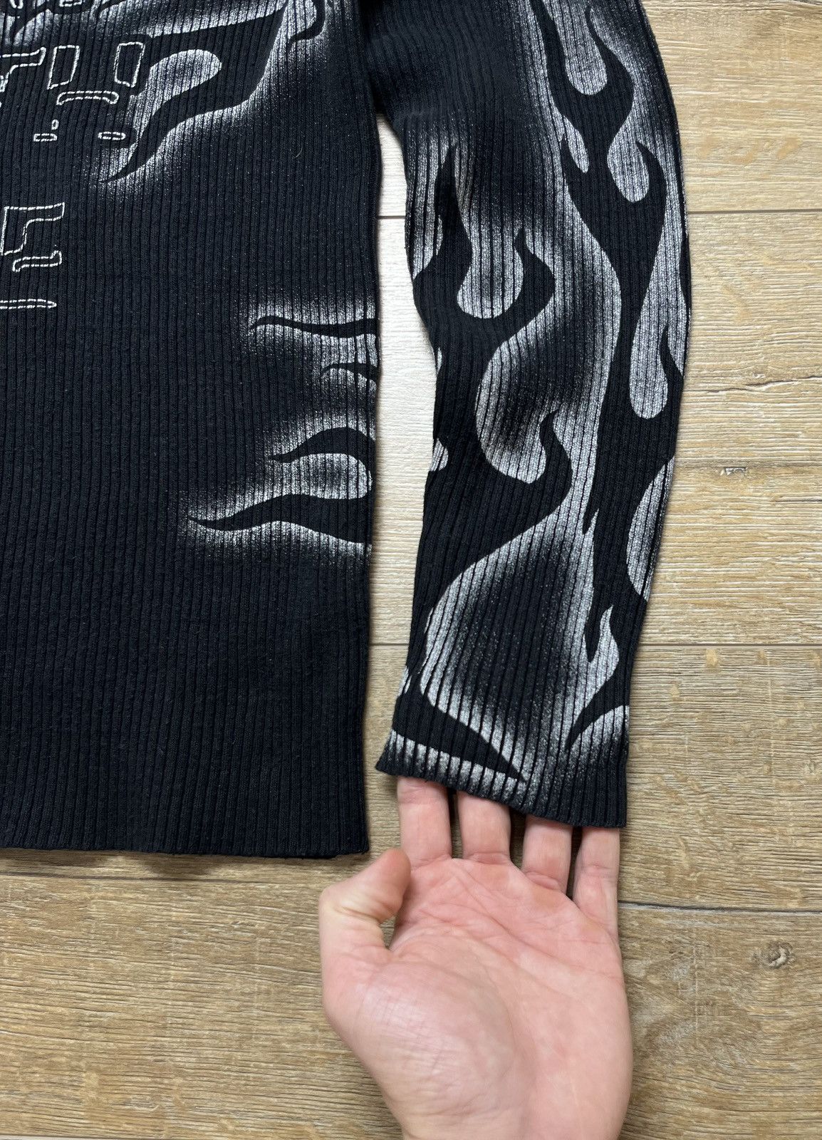 Diesel 00S PAINTED JAPAN DIESEL STYLE KNIT RIBBED SWEATER Y2K Size US S / EU 44-46 / 1 - 8 Thumbnail