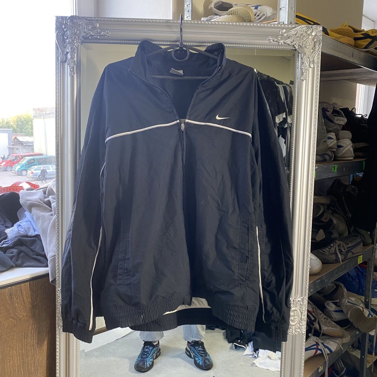 Nike Vintage Nike Track Jacket Striped Mini Swoosh 00s Y2K Size US L / EU 52-54 / 3 - 1 Thumbnail
