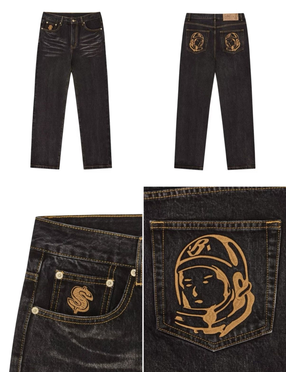 Billionaire Boys Club Embroidered Jeans Black Billionaire Boys Club Size US 30 / EU 46 - 2 Thumbnail