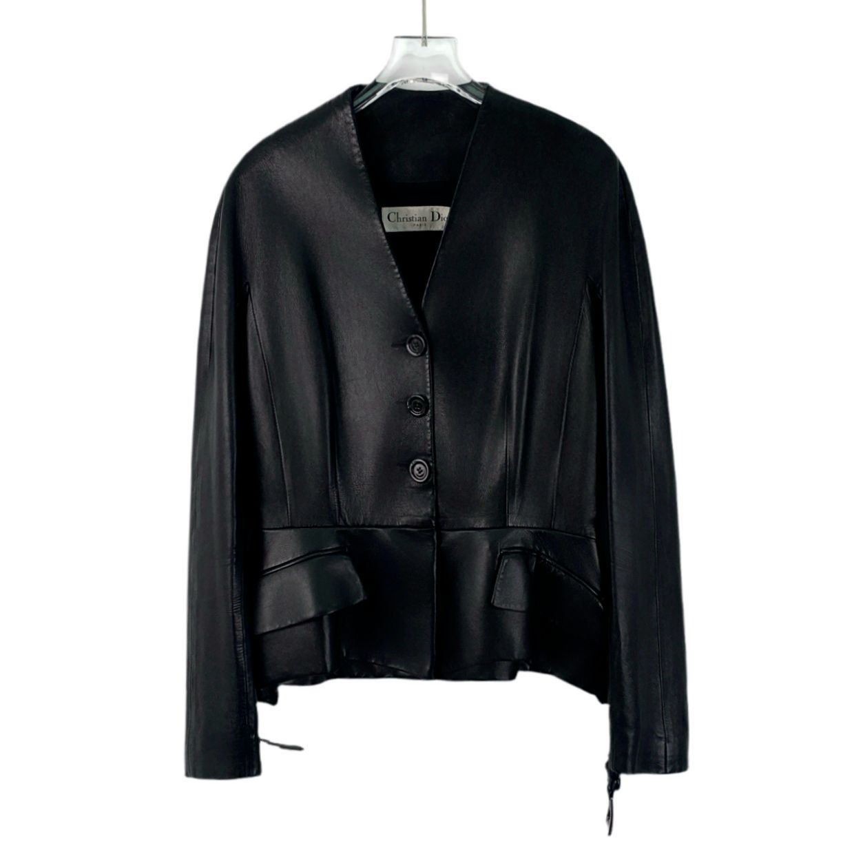 Dior Christian Dior Black Lambskin Single-Breasted Long-Sleeve Be Size M / US 6-8 / IT 42-44 - 1 Thumbnail