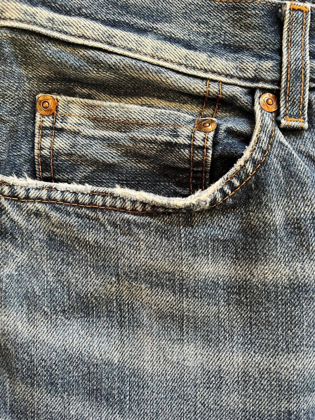 Roy Denim SALES 🔥 Vintage Roy Roger's Cult Selvedge Distressed Jeans Size US 35 - 5 Thumbnail