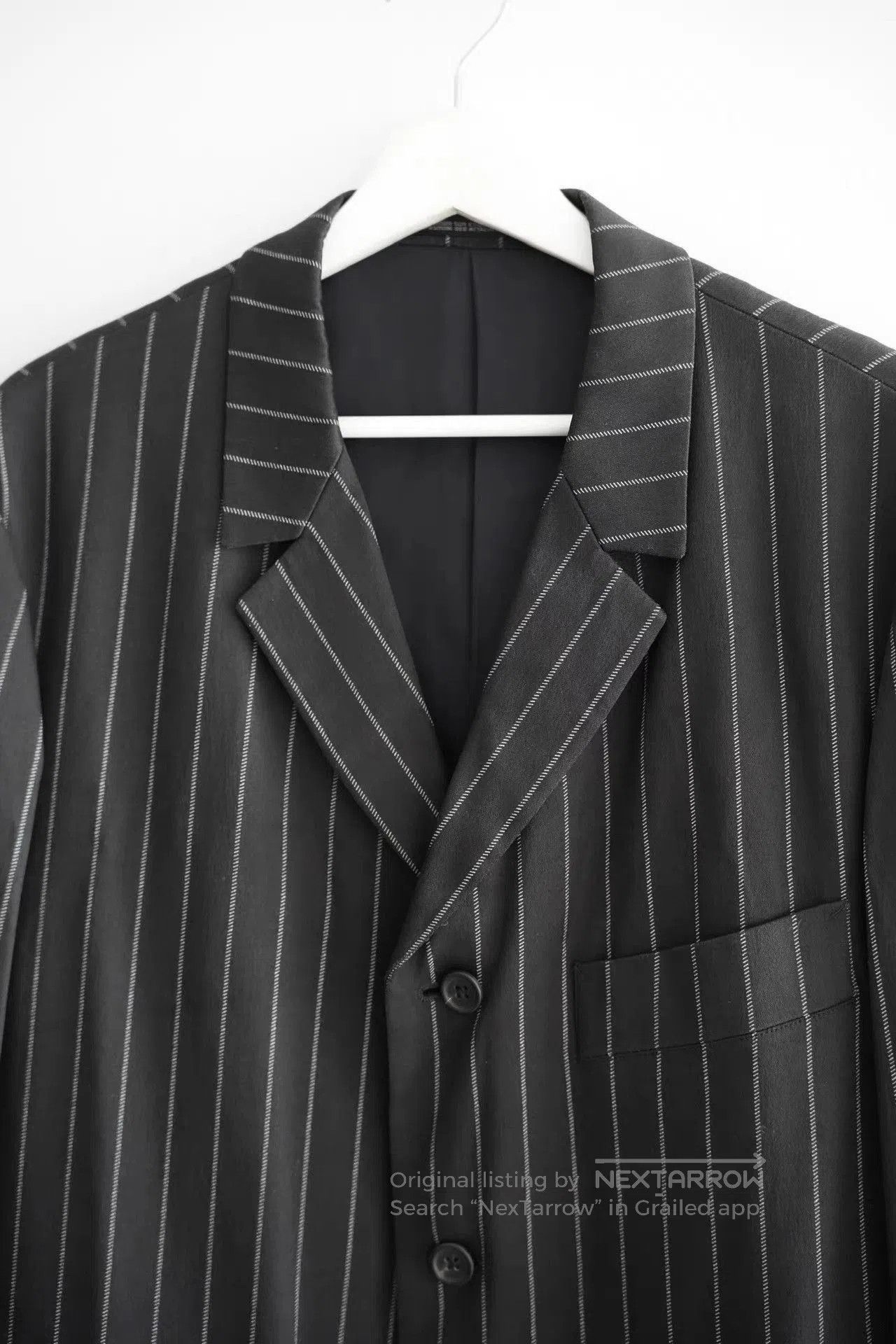 Yohji Yamamoto Black Pinstripe Single. Size US S / EU 44-46 / 1 - 1 Thumbnail
