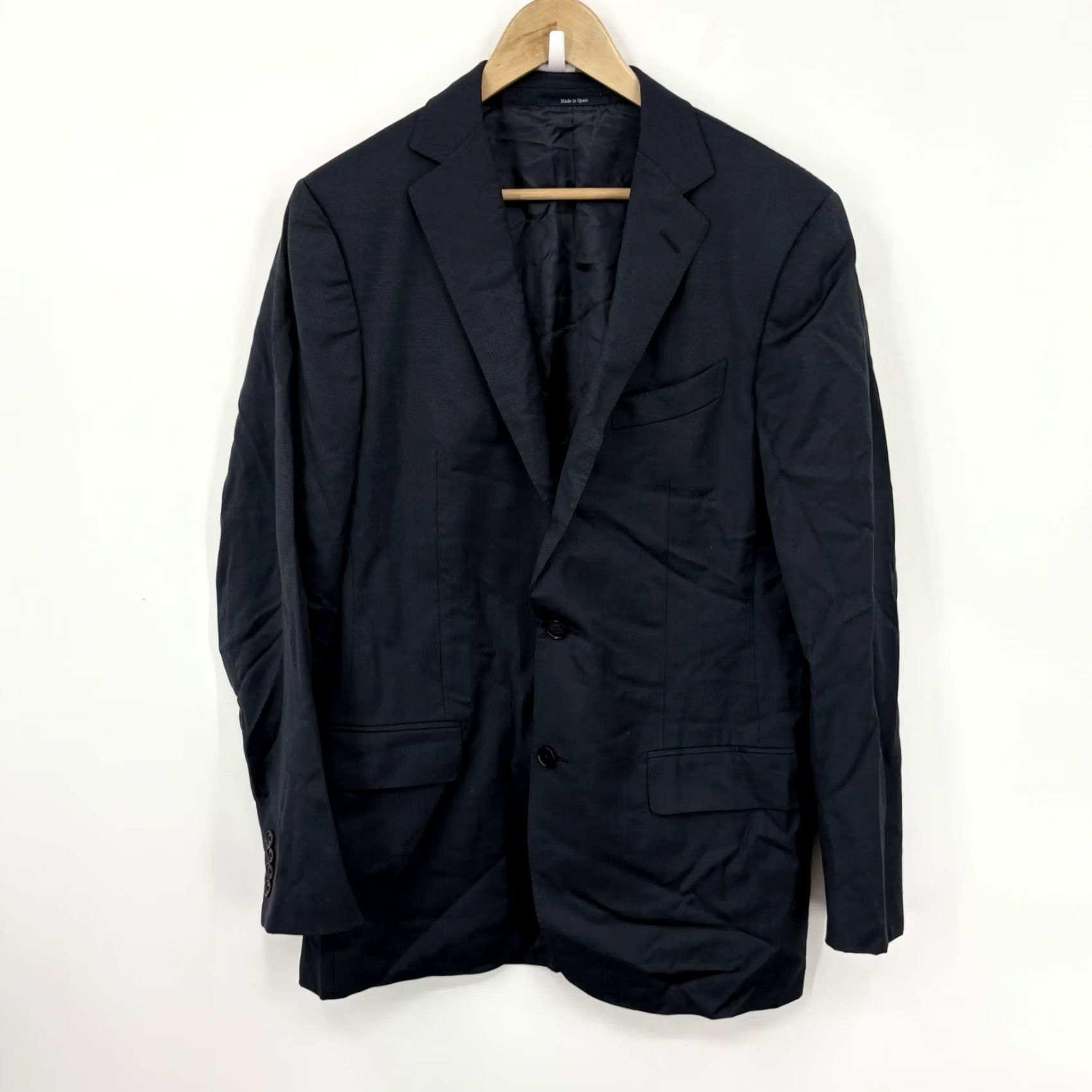 Ermenegildo Zegna Ermenegildo Zegna Mila Sport Coat Blazer Mens 50R All Season Wool Tweed Jacket Navy Blue Long Regular Big & Tall Two-Button Blazer Mens Size 50R - 2 Thumbnail