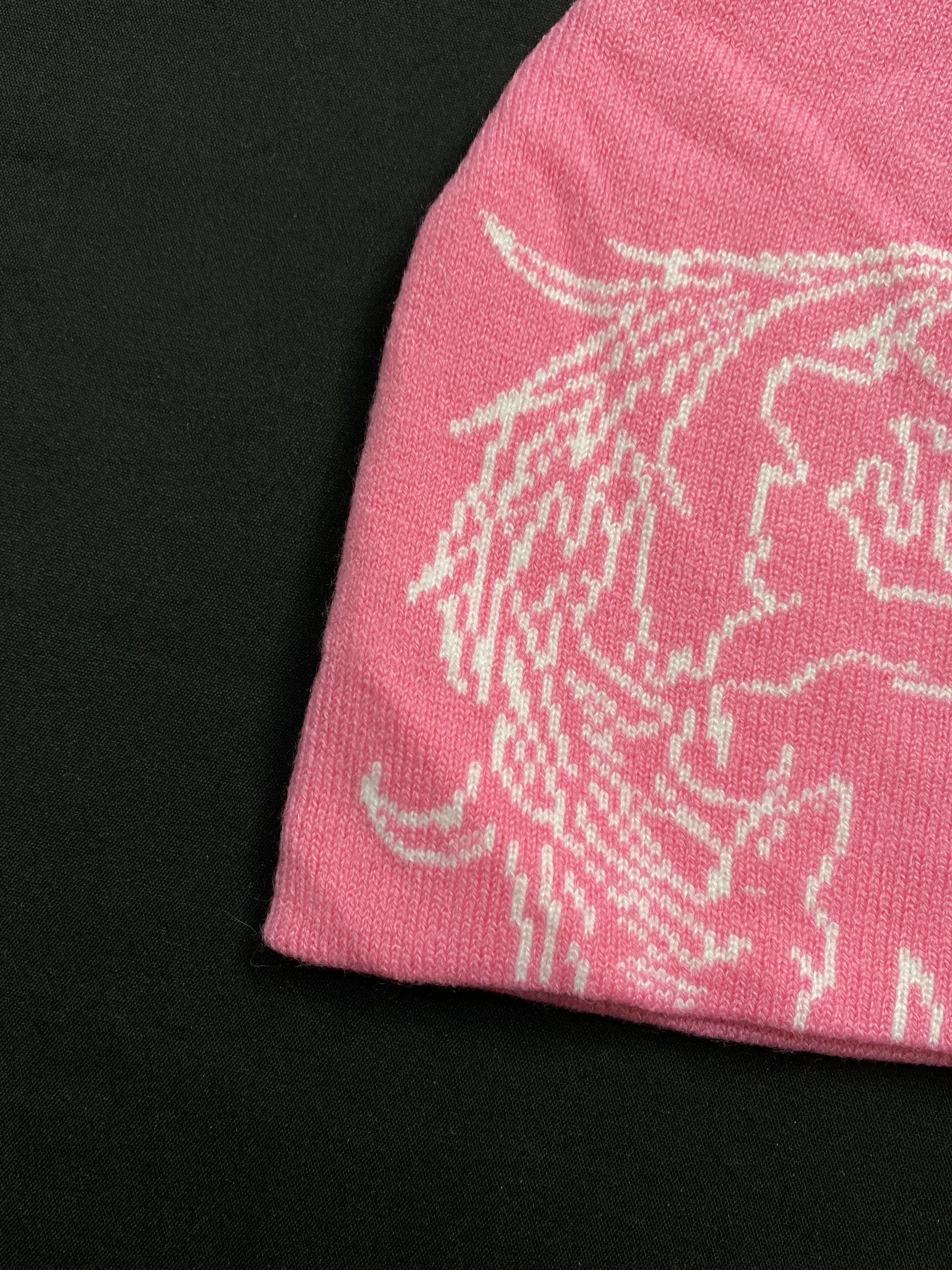 Japanese Brand Deadstock Digi Boy Graphic No Cuff Pink Beanie Hats OS Size ONE SIZE - 3 Thumbnail
