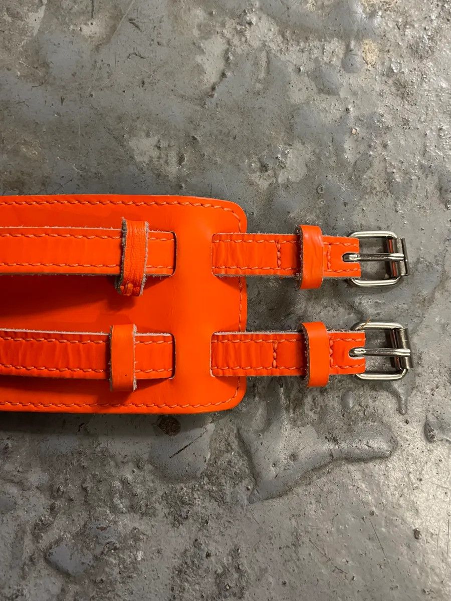 Maison Margiela Maison Margiela Orange Leather Armband Size ONE SIZE - 5 Thumbnail