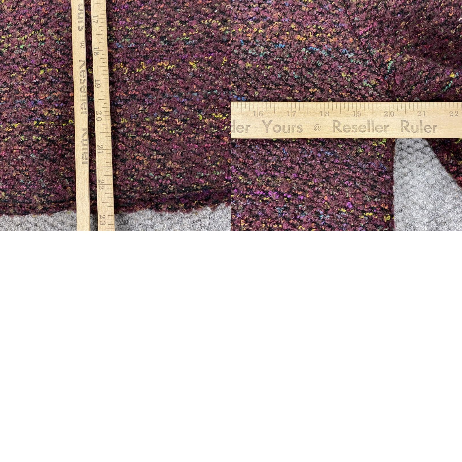 Vintage Sag Harbor Blazer Womens 12P Petite Jacket Burgundy Bouclé Lined Button Flecked Tweed Suit Style Professional Womens? Size XL / US 12-14 / IT 48-50 - 8 Thumbnail