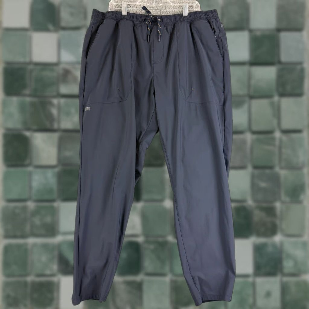 Rhone Rhone Pursuit Pant Mens Size XXL True Navy Blue Pull On Elastic Waist Activewear Jogger Regular Fit Casual Pants Men Size US 39 - 1 Thumbnail