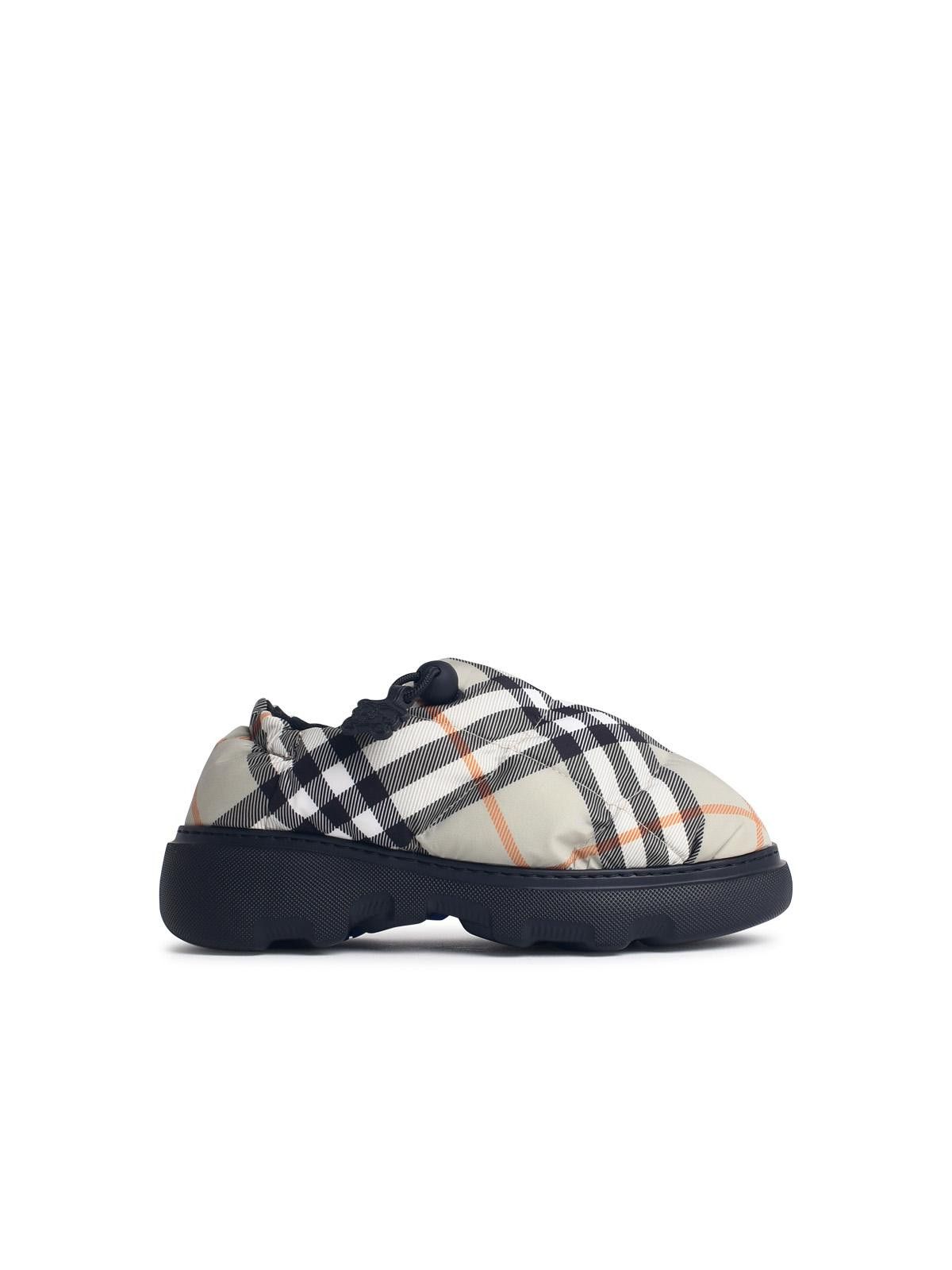 BURBERRY 'Pillow' Light Green Polyamide Blend Slippers