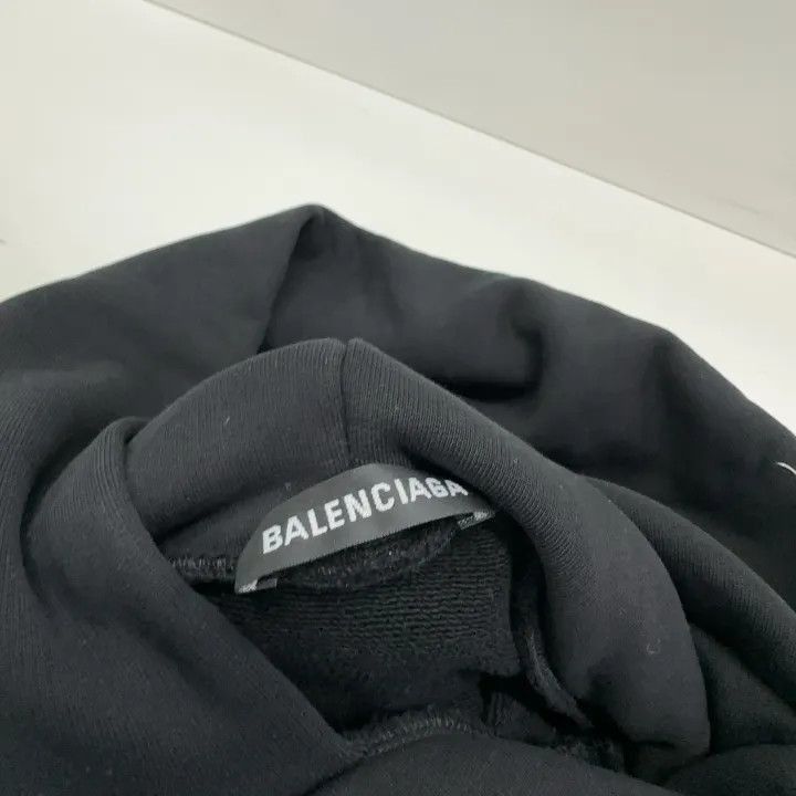Balenciaga Balenciaga Balenciaga Black Hoodie with Logo Print -2507 Size US XS / EU 42 / 0 - 6 Thumbnail
