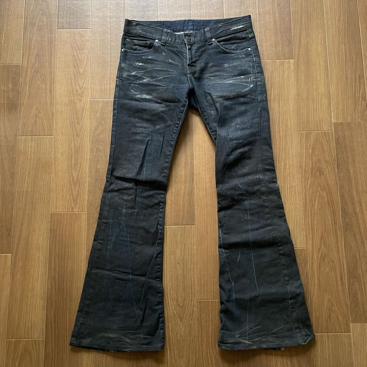 Tornado Mart Tornado mart lace up coated bootscut jeans Size US 33 - 2 Thumbnail