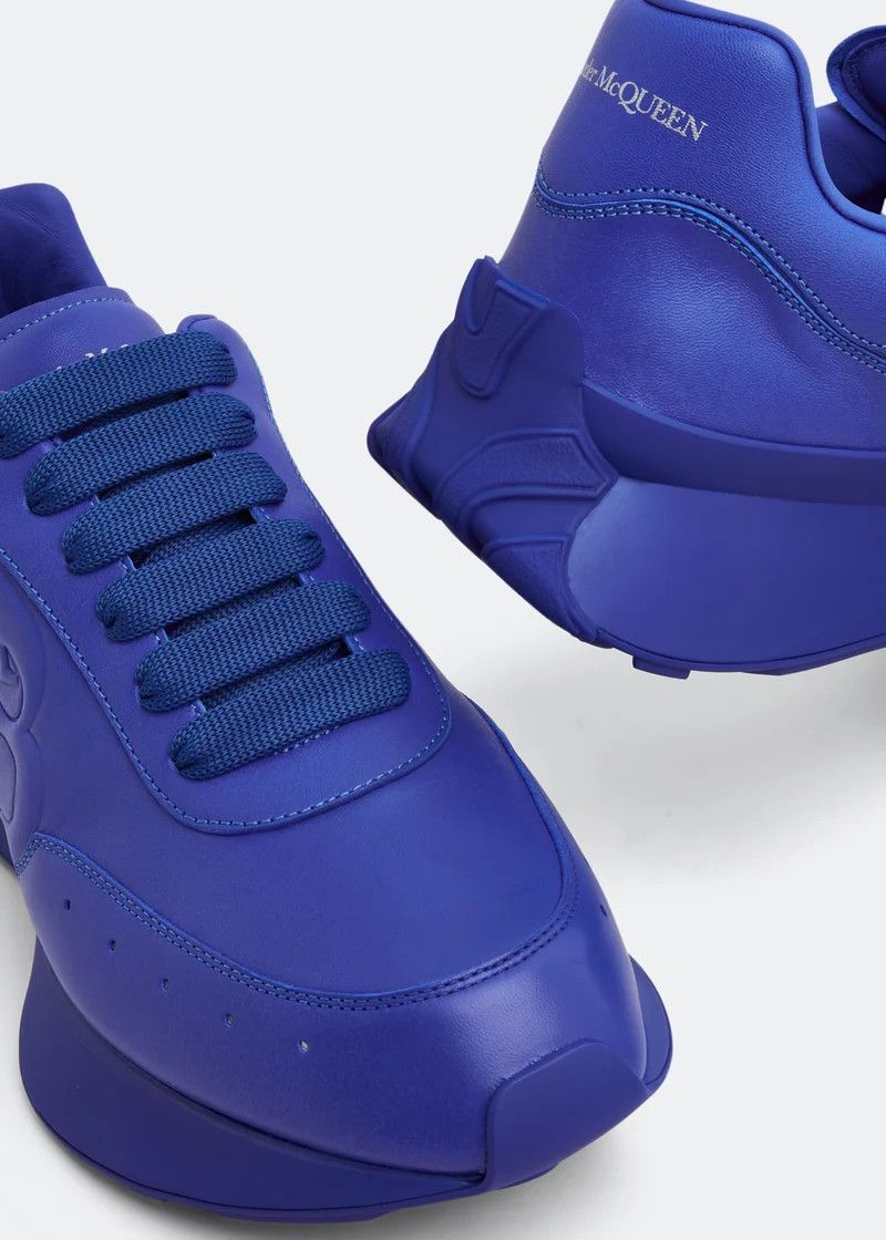 Alexander McQueen o1w1db10725 Sprint Runner in Blue Size US 8 / EU 41 - 2 Thumbnail